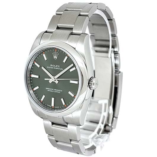 ロレックス オイスター パーペチュアル 114200 オリーブグリーン 中古 サブカット 1枚目