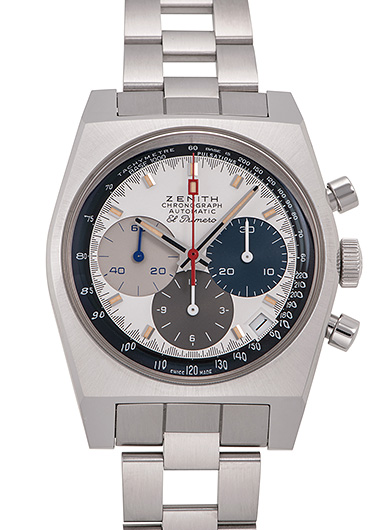 ゼニス クロノマスター リバイバル エル・プリメロ A3817 03.A384.400/3817.M3817 ホワイト 中古