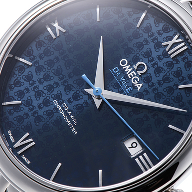 オメガ デ・ヴィル プレステージ コーアクシャル オービス 424.10.40.20.03.003 ブルー 新品 サブカット 4枚目