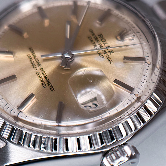 ロレックス デイトジャスト 1603 シルバー アンティーク サブカット 9枚目