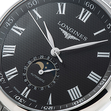 ロンジン マスターコレクション ムーンフェイズ L2.919.4.51.6 ブラック 新品 サブカット 4枚目