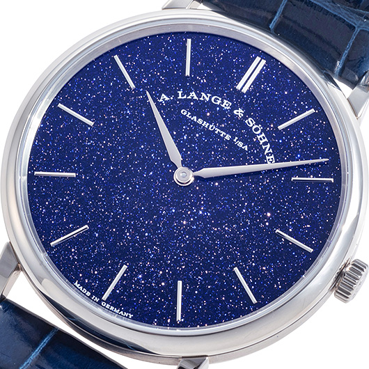 ランゲ＆ゾーネ サクソニア フラッハ 205.086 ブルー 中古 サブカット 1枚目