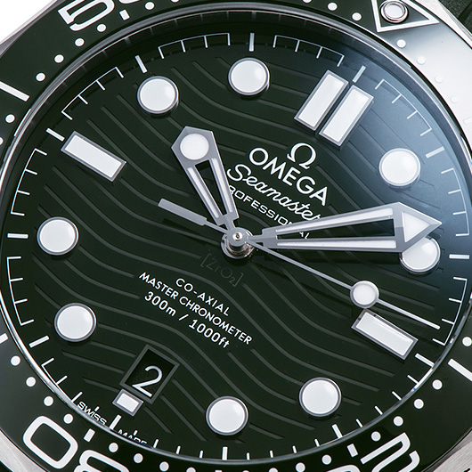 オメガ シーマスター300M コーアクシャル マスタークロノメーター 210.32.42.20.10.001 グリーン 新品 サブカット 4枚目