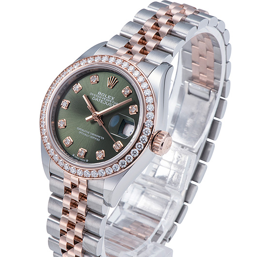 ロレックス デイトジャスト 28 279381RBR オリーブグリーン 新品 サブカット 1枚目