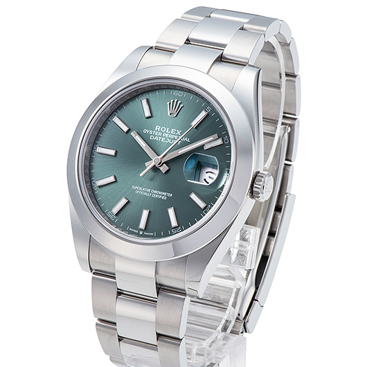 ロレックス デイトジャスト41 126300 ミントグリーン 新品 サブカット 1枚目