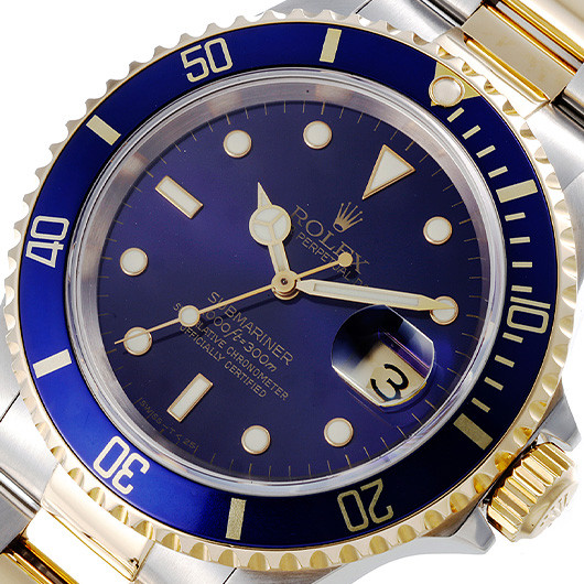 ロレックス サブマリーナ デイト 16613 ブルー（バイオレット） 中古 サブカット 1枚目