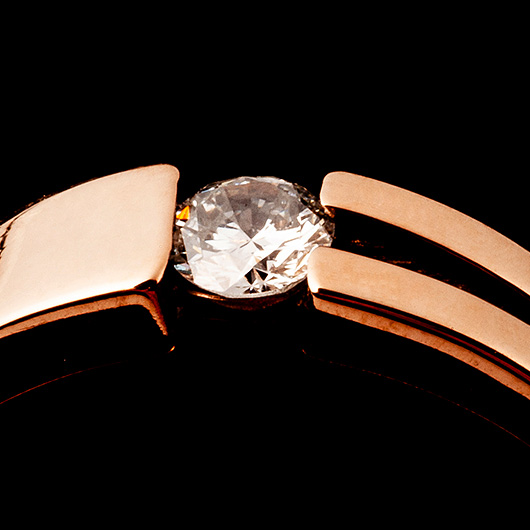 ノーブランド 一粒 ダイヤモンド リング 11216786 ピンクゴールド 新品 サブカット 5枚目