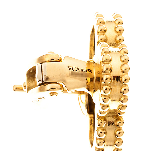 ヴァンクリーフ＆アーペル ヴィンテージ アルハンブラ イヤリング VCARA44200 イエローゴールド/ブラック 中古 サブカット 3枚目