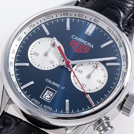 タグ・ホイヤー カレラ クロノグラフ キャリバー17 リミテッド CV211A.FC6335 ブルー/シルバー 中古 サブカット 1枚目