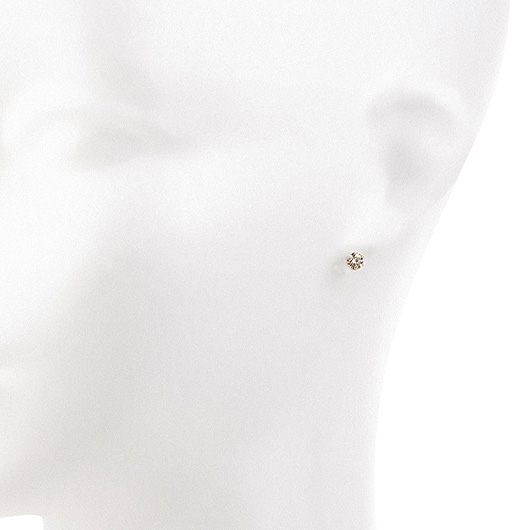 ノーブランド 一粒 ダイヤモンド スタッド ピアス 4719170 プラチナ/シルバー 新品 サブカット 1枚目