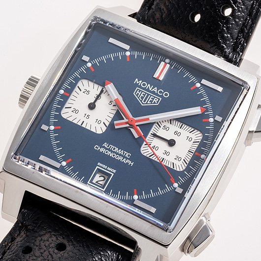 タグ・ホイヤー モナコ キャリバー11 クロノグラフ CAW211P.FC6356 ブルー/シルバー 中古 サブカット 1枚目