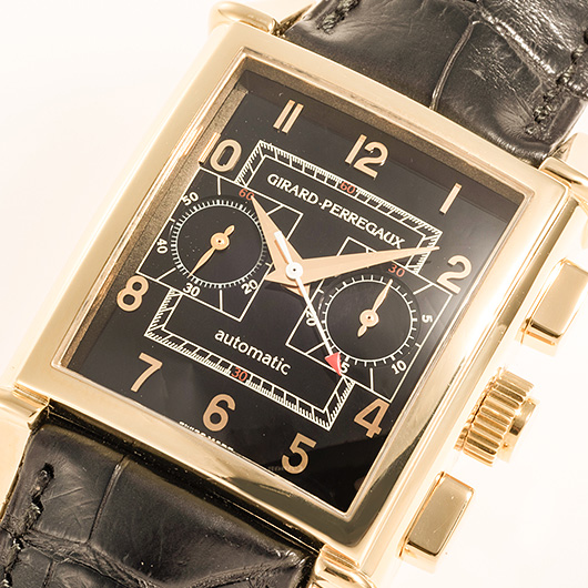 ジラールペルゴ ヴィンテージ1945 クロノグラフ 2599 ブラック 中古 サブカット 1枚目