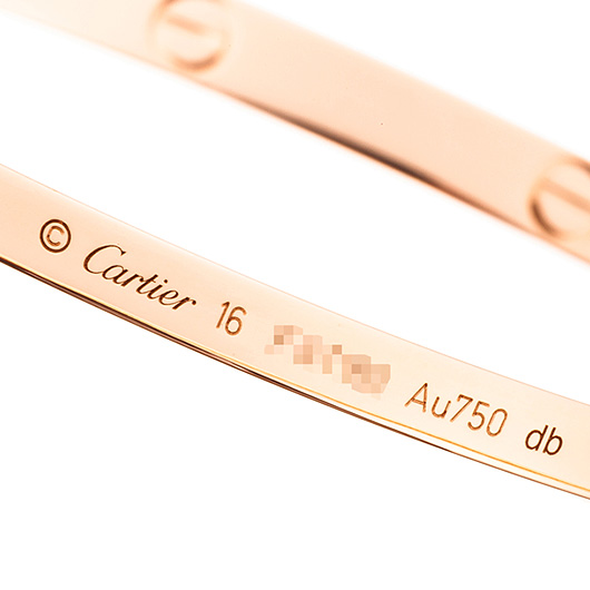 カルティエ ラブ ブレスレット SM ピンクゴールド 中古 サブカット 2枚目