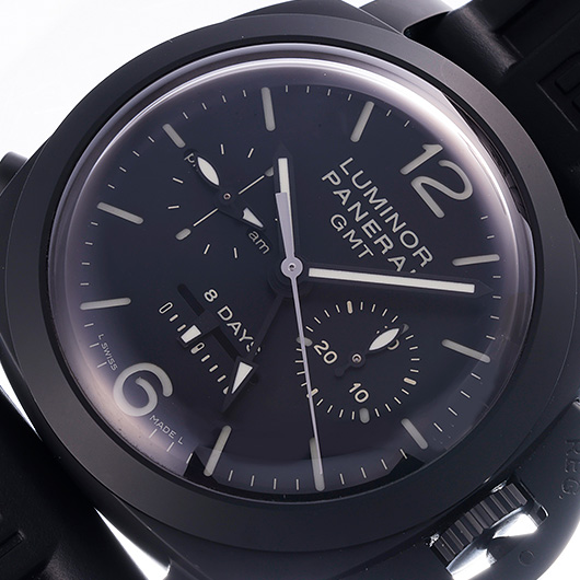 パネライ ルミノール1950 クロノグラフ モノプルサンテ 8デイズ GMT PAM00317 ブラック 中古 サブカット 1枚目