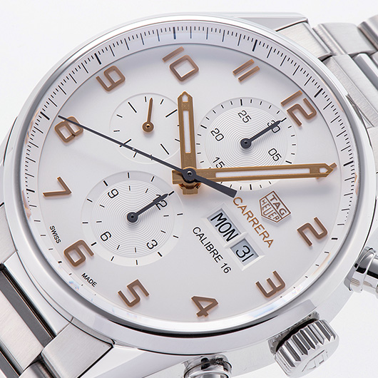 タグ・ホイヤー カレラ キャリバー16 クロノグラフ エレガンス CV2A1AC.BA0738 シルバー 中古 サブカット 1枚目