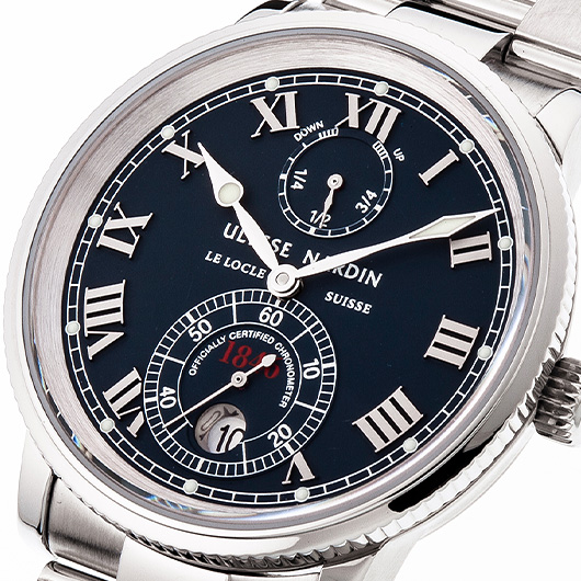 ユリス・ナルダン マリーン クロノメーター 1846 263-22M-7/33GR ブルー 中古 サブカット 1枚目