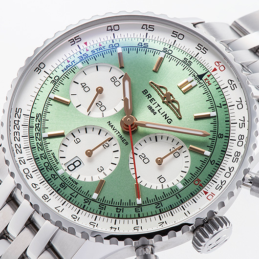 ブライトリング ナビタイマー1 B01 AB0139211L1A1 ライトグリーン/シルバー 新品 サブカット 1枚目