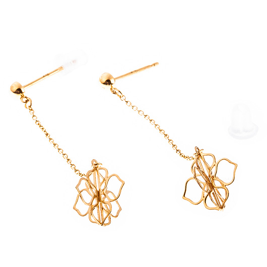 ノーブランド 18K ゴールド フラワー ピアス 4315240 イエローゴールド 新品 サブカット 2枚目