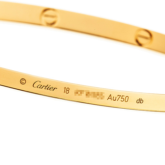 カルティエ ラブ ブレスレット イエローゴールド 中古 サブカット 2枚目
