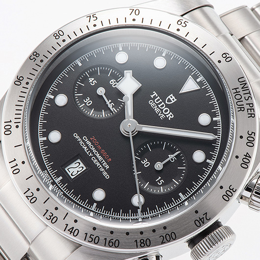 正規品 Tudor 79350 ブラックダイヤル チューダー ヘリテージ ブラックベイ クロノグラフ デイト