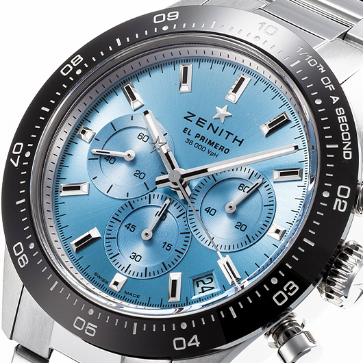 ゼニス クロノマスター スポーツ ヨシダ スペシャル 03.3105.3600/52.M3100 アクアブルー 中古 サブカット 1枚目