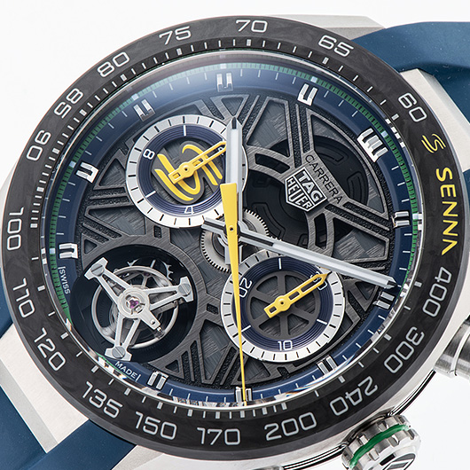 タグ・ホイヤー カレラ クロノグラフ トゥールビヨン セナ CBU5081.FT6274 ブラック 新品 サブカット 1枚目