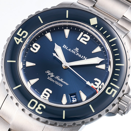 ブランパン フィフティ ファゾムス オートマチック 5010-12B40-98S ブルー 新品 サブカット 1枚目
