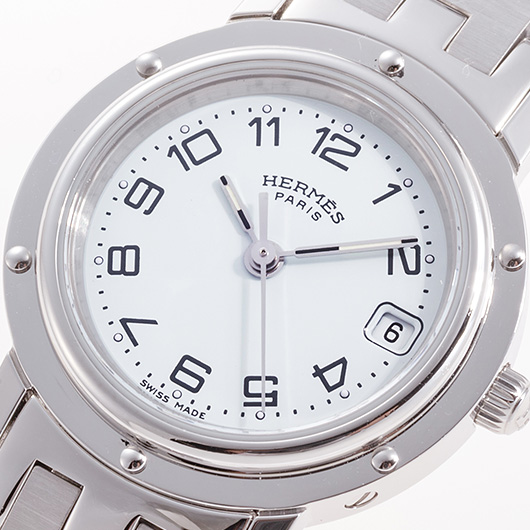 エルメス クリッパー CL4.210 ホワイト 中古 サブカット 1枚目