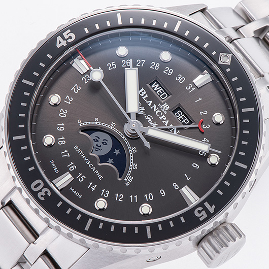 ブランパン フィフティ ファゾムス バチスカーフ コンプリート カレンダー 5054-1110-B52A グレー 中古 サブカット 1枚目