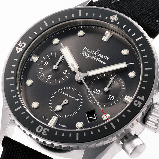 ブランパン フィフティ ファゾムス バチスカーフ クロノグラフ フライバック 5200-1110-B52A ブラック 中古 サブカット 1枚目