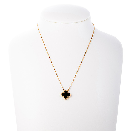 ヴァンクリーフ＆アーペル ヴィンテージ アルハンブラ ペンダント イエローゴールド/ブラック 中古 サブカット 1枚目