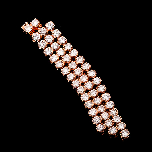ノーブランド ダイヤモンド ロング ピアス 13100023 ピンクゴールド/シルバー 新品 サブカット 5枚目
