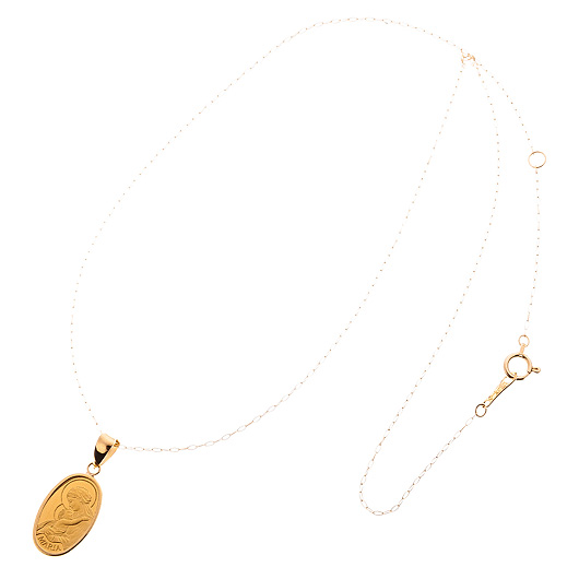ノーブランド 24K ゴールド メダイ ネックレス 31100019 イエローゴールド 新品 サブカット 2枚目