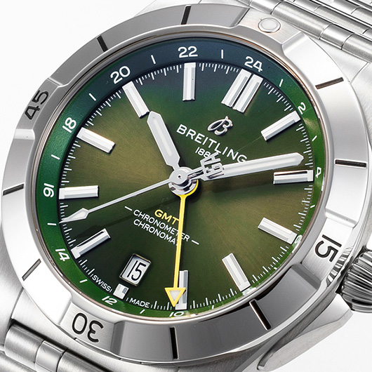 ブライトリング クロノマット オートマティック GMT ヤニス アデトクンボ A32398A11L1A1 カーキグリーン 中古 サブカット 1枚目