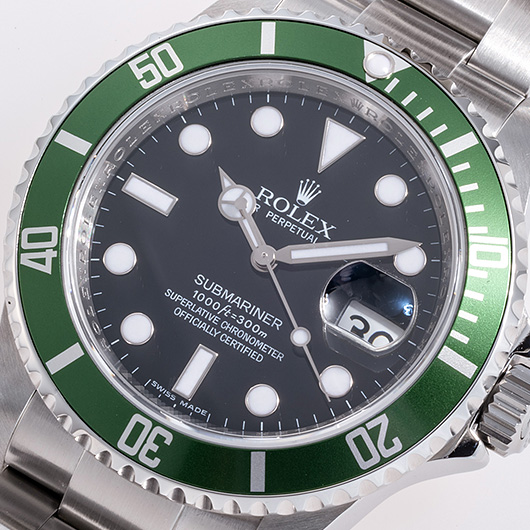 ロレックス サブマリーナ デイト 16610LV グリーン 中古 サブカット 1枚目