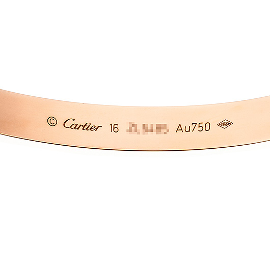 カルティエ ラブ ブレスレット クラシック ピンクゴールド 中古 サブカット 2枚目