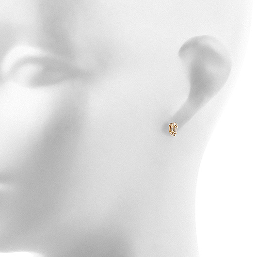 ノーブランド ダイヤモンド ピアス 13015362 イエローゴールド/シルバー 新品 サブカット 1枚目
