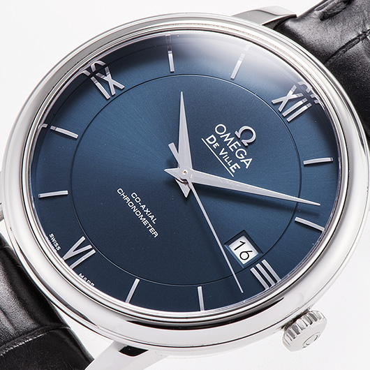 オメガ デ・ヴィル プレステージ コーアクシャル 424.13.40.20.03.001 ブルー 中古 サブカット 1枚目