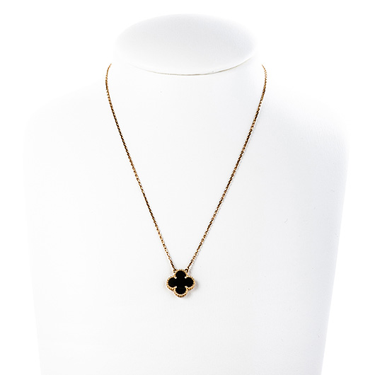 ヴァンクリーフ＆アーペル ヴィンテージ アルハンブラ ペンダント イエローゴールド/ブラック 中古 サブカット 1枚目