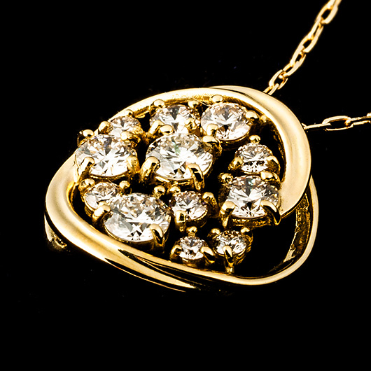 ノーブランド ダイヤモンド ネックレス 4273710 イエローゴールド 新品 サブカット 4枚目