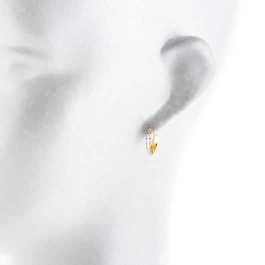 ノーブランド 3カラー 地金  ピアス 4728610 イエローゴールド/プラチナ/ピンクゴールド 新品 サブカット 1枚目