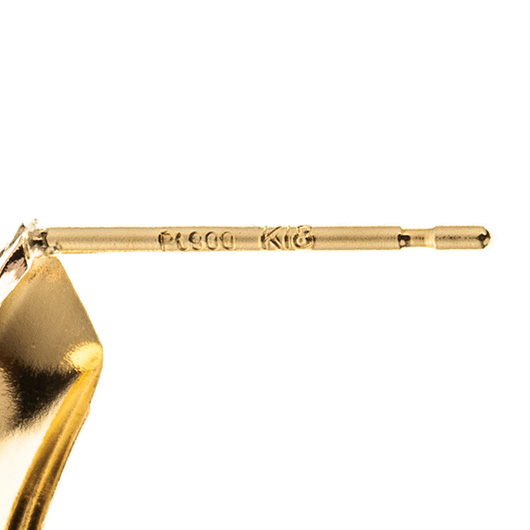 ノーブランド 3カラー 地金  ピアス 4728610 イエローゴールド/プラチナ/ピンクゴールド 新品 サブカット 2枚目