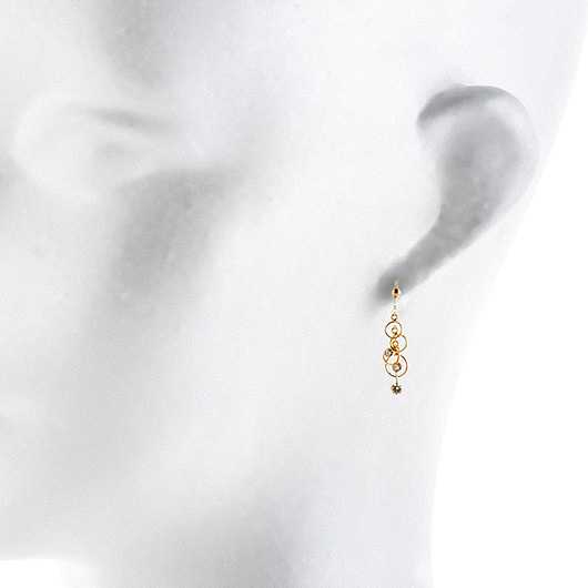 ノーブランド ダイヤモンド ピアス 4308570 イエローゴールド 新品 サブカット 1枚目