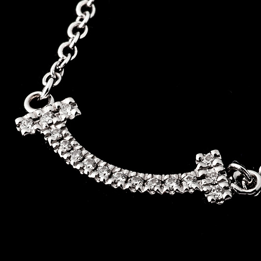 ティファニー&Co. Tスマイル ミニ ペンダント ホワイトゴールド 中古 サブカット 4枚目