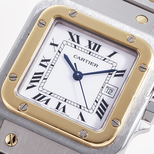 カルティエ サントスガルベLM 81036288 ホワイト 中古 サブカット 1枚目