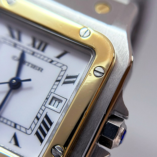 カルティエ サントスガルベLM 81036288 ホワイト 中古 サブカット 4枚目