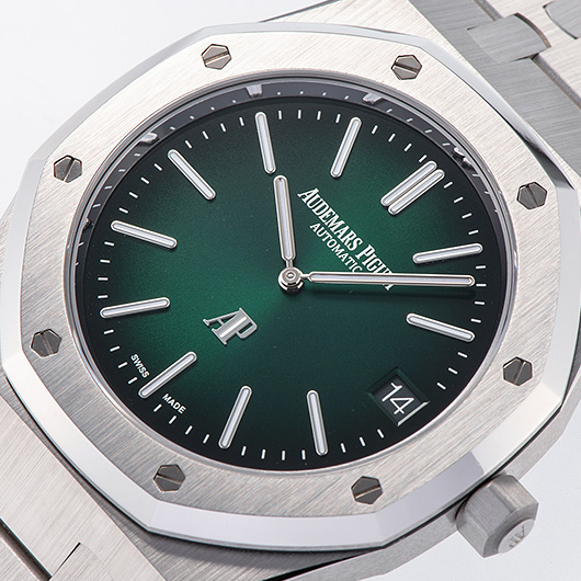 オーデマ・ピゲ ロイヤルオーク ジャンボエクストラシン 15202PT.OO.1240PT.01 グリーン 新品 サブカット 1枚目