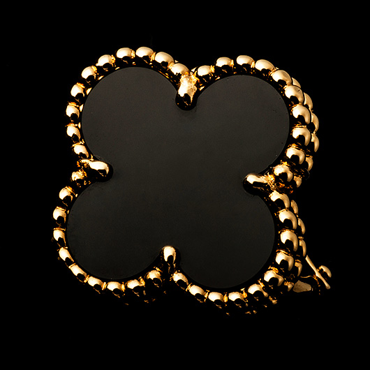 ヴァンクリーフ＆アーペル ヴィンテージ アルハンブラ ピアス イエローゴールド/ブラック 中古 サブカット 5枚目