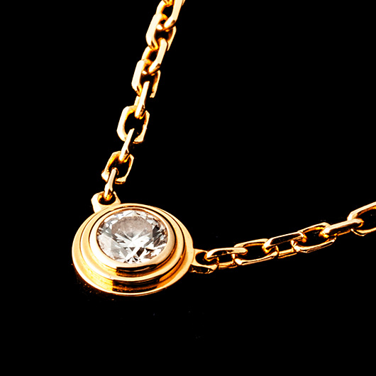 カルティエ ダムール ネックレス イエローゴールド 中古 サブカット 4枚目