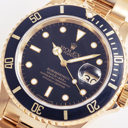 ロレックス サブマリーナ デイト 16618 ブラック 中古 サブカット 1枚目